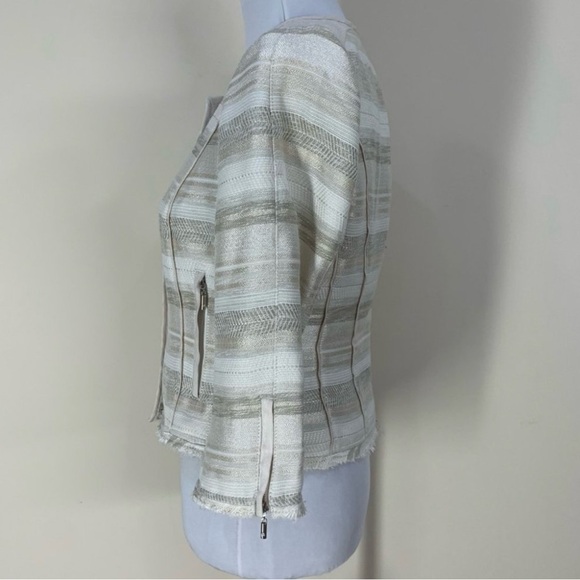 White House Black Market WHBM Asymmetrical Crop Jacket Blazer - Picture 6 of 10